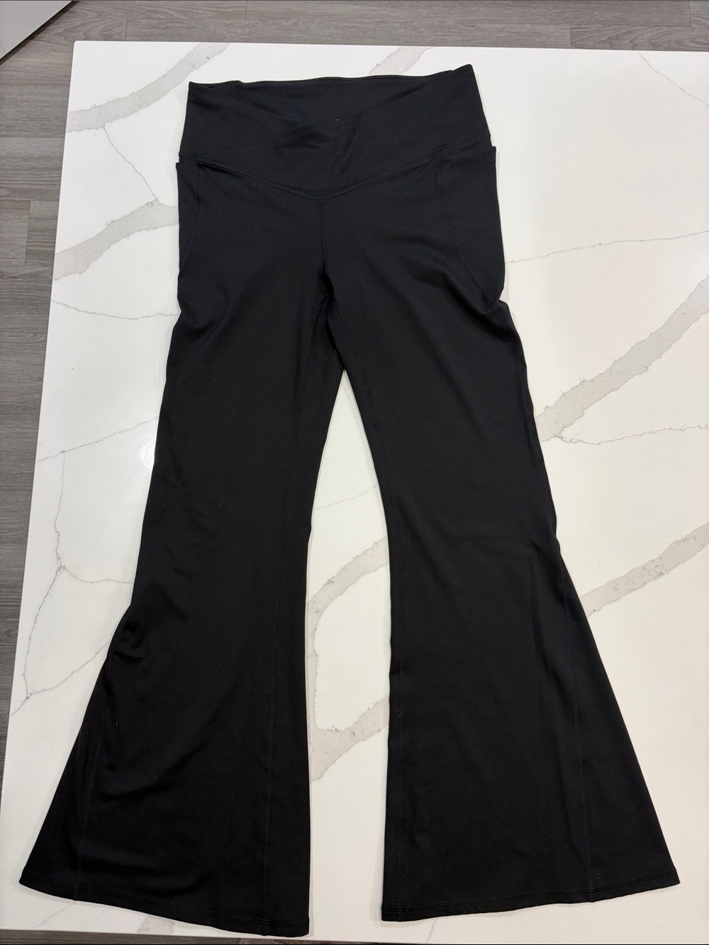 Fabletics Black High-Rise Flared Yoga Pants
